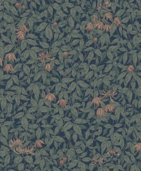 Tapeta Liście Sandberg 838-76 Linnea Midnight Blue Kolonin