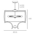 Lampa wisząca klasyczna Faro P04046NI Cosmo Light