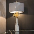 Ekskluzywna lampa stołowa z marmuru Cartagena T02004AU Cosmo Light