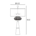 Ekskluzywna lampa stołowa z marmuru Cartagena T02004AU Cosmo Light