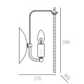Kinkiet w stylu modern classic Palermo W03087AU Cosmo Light