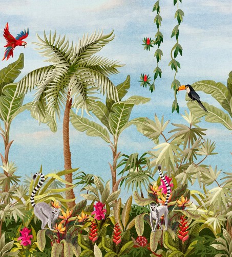 Mural Egzotyczny J&V 6590 Tropical 181 Lemuria