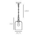 Lampa wisząca industrialna Prague P01971CH Cosmo Light