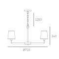 Ekskluzywna lampa wisząca Stockholm P06636BK AU Cosmo Light