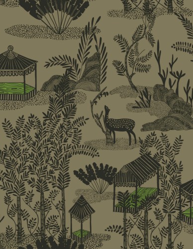 Tapeta w orientalnym stylu Elitis TP320 02 Siam Les Petites Histoires