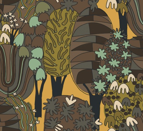 Tapeta Roślinna Elitis TP322 03 Broceliande Les Petites Histoires