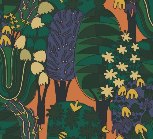 Tapeta Roślinna Elitis TP322 04 Broceliande Les Petites Histoires