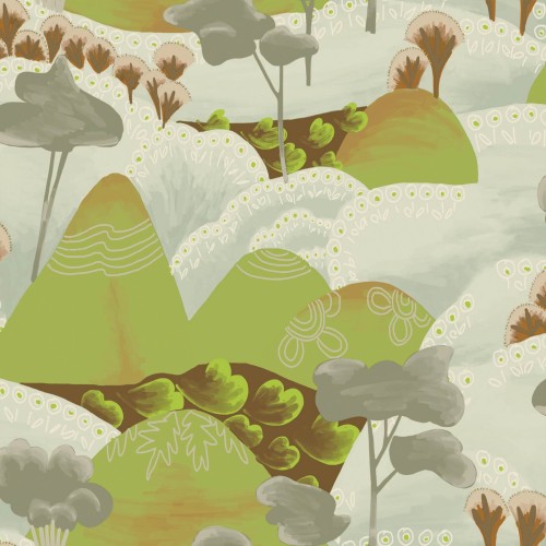 Tapeta Górski Krajobraz Elitis TP323 02 Reves De Manille Les Petites Histoires