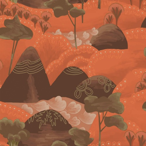 Tapeta Górski Krajobraz Elitis TP323 04 Reves De Manille Les Petites Histoires