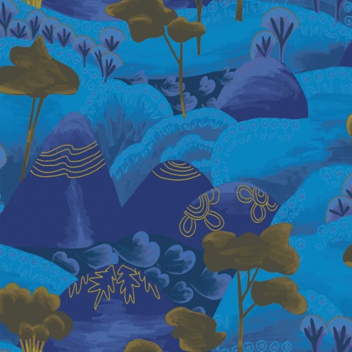 Tapeta Górski Krajobraz Elitis TP323 05 Reves De Manille Les Petites Histoires