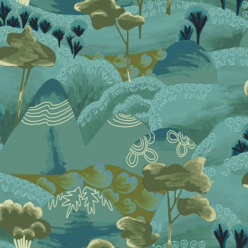 Tapeta Górski Krajobraz Elitis TP323 06 Reves De Manille Les Petites Histoires