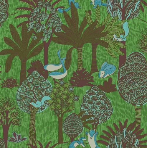 Tapeta Zwierzęta Elitis TP324 03 Renard & Co Les Petites Histoires