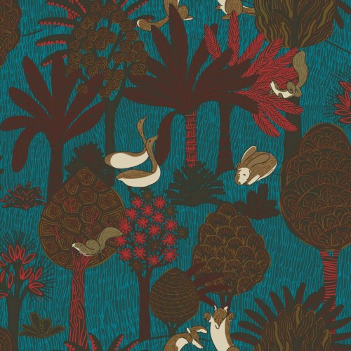 Tapeta Zwierzęta Elitis TP324 04 Renard & Co Les Petites Histoires