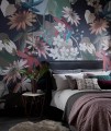 Mural Kwiaty 1838 Wallcoverings 1906-131-01 Clematis Ebony Murals