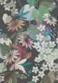 Mural Kwiaty 1838 Wallcoverings 1906-131-01 Clematis Ebony Murals