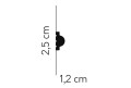 Listwa ścienna MD413 (MDD413) Mardom Decor wys. 2,5cm