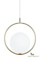 ! PROMO ! Lampa złoty pierścień mleczna kula Saint Brass 675363 Globen okrągła