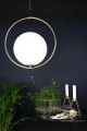! PROMO ! Lampa złoty pierścień mleczna kula Saint Brass 675363 Globen okrągła