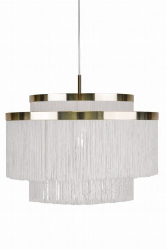 ! PROMO ! Lampa Wisząca Frędzelki Frans White 759008 Globen