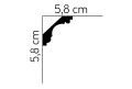 Listwa sufitowa elastyczna ornamentowa MDA005F Mardom Decor wys. 5,8cm