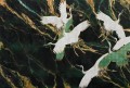 Fototapeta w żurawie WallArt Emerald Tsuru