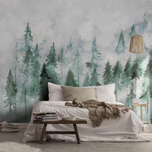 Fototapeta zamglony las WallArt Nebbia