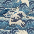 Tapeta Fale Mind The Gap SEA WAVES Light Blue WP30060 Sundance Villa Complementary