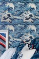 Tapeta Fale Mind The Gap SEA WAVES Light Blue WP30060 Sundance Villa Complementary
