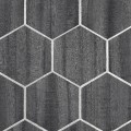 Tapeta Heksagony Fornir CMO Paris Bois Alveole Gris Argent WBO 03 86 Wood Wallcovering