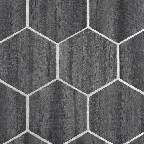 Tapeta Heksagony Fornir CMO Paris Bois Alveole Gris Argent WBO 03 86 Wood Wallcovering