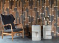 Tapeta Geometryczna Naturalna CMO Paris Murier Ovale Ecorce Tabac Or WMU 02 72 Mulberry Wallcovering