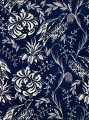 Tapeta Kwiaty i Ptaki Mind The Gap FOLK EMBROIDERY Indigo WP30016 Transylvanian Roots