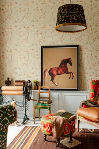 Tapeta Kwiatowe Pnącza Mind The Gap GRANDMA'S TAPESTRY Bluewash WP30018 Transylvanian Roots