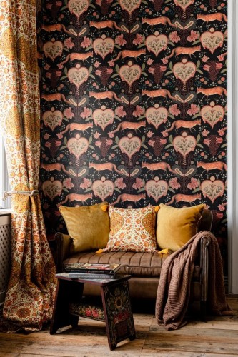 Tapeta Zwierzęta i Rośliny Mind The Gap THE VIXEN Anthracite WP20553 Transylvanian Roots