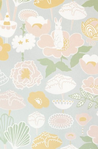 Tapeta kwiatki i króliczki Majvillan 114-01 Little Light