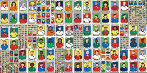Fototapeta Piłkarze Retro Tecnografica 78893-1 FANTASTICKER TOTAL COLOR Panini