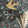 Tapeta w kwiaty i liście Caselio NGR103004345 Jardin De Giverny Nos Gravures