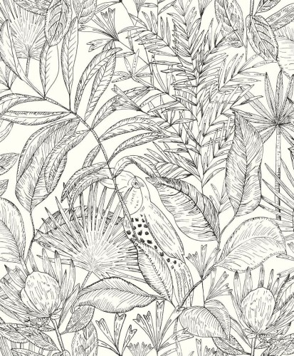 Tapeta egzotyczna Caselio NGR103010199 Jardin De Bel Air Nos Gravures