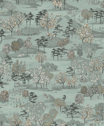 Tapeta roślinna Caselio NGR103047954 Jardin D'Olinda Nos Gravures