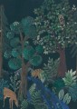 Mural w leśne zwierzęta Caselio FRT102980199 Blue Forest La Foret