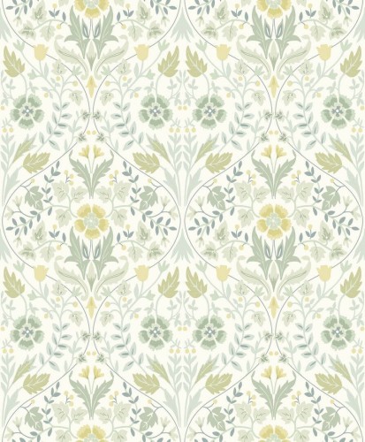 Tapeta Roślinny Ornament Casadeco ARCR86337108 Archibald Arts & Crafts