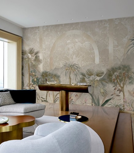 Tapeta w tropikalne rośliny Muance MU13022 Little Victoria Amber