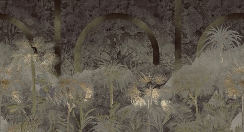 Tapeta w tropikalne rośliny Muance MU13023 Little Victoria Amber