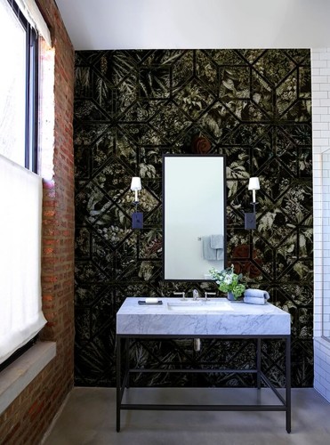 Tapeta z roślinnym wzorem Muance geometryczna MU13052 Eldorado Amber