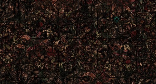 Tapeta z roślinnym wzorem Muance geometryczna MU13053 Eldorado Amber