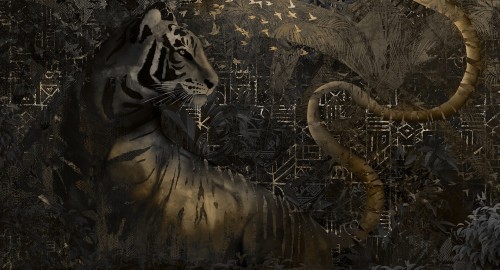 Tapeta Tygrys Muance MU13068 Hunting Party Amber