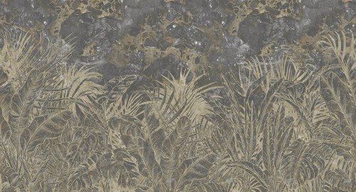 Tapeta Tropikalne Liście Muance MU13072 Nowoczesna Fossilized Amber