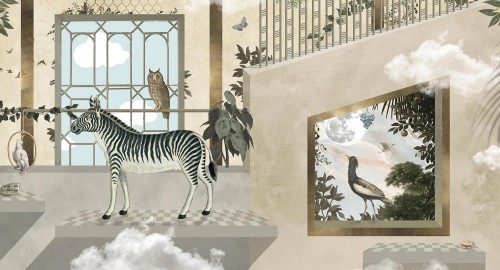 Tapeta Zwierzęta Muance MU13075 Zebra's Playground Amber