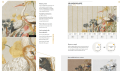 Tapeta Botaniczna Bociany Muance MU13089 Cranes In Love Amber