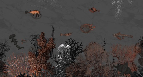 Tapeta Ryby i Koralowce Muance MU13092 Saint Lucia Amber